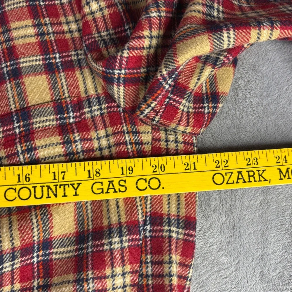 Ratner Clothes Blazer Mens 40R Red Tan Plaid Vintage Two Button Sport Coat Wool
